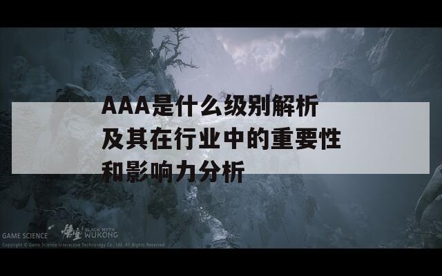 AAA是什么級別解析及其在行業(yè)中的重要性和影響力分析