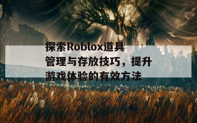 探索Roblox道具管理與存放技巧，提升游戲體驗(yàn)的有效方法