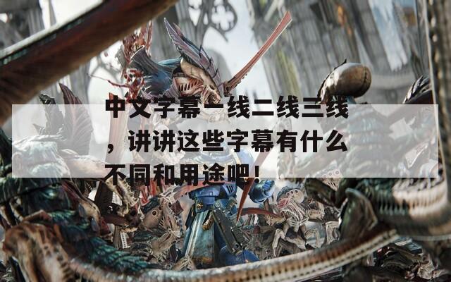 中文字幕一線二線三線，講講這些字幕有什么不同和用途吧！