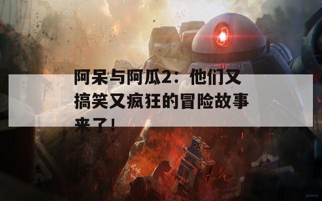 阿呆與阿瓜2：他們又搞笑又瘋狂的冒險(xiǎn)故事來(lái)了！
