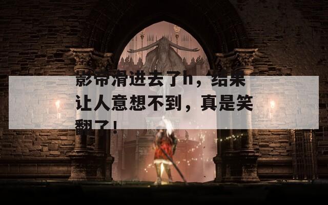 影帝滑進去了h，結(jié)果讓人意想不到，真是笑翻了！