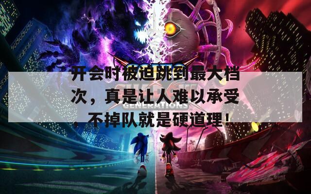 開會時被迫跳到最大檔次，真是讓人難以承受，不掉隊就是硬道理！