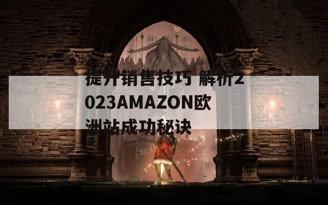 提升銷(xiāo)售技巧 解析2023AMAZON歐洲站成功秘訣