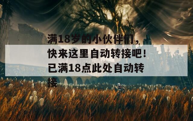 滿18歲的小伙伴們，快來(lái)這里自動(dòng)轉(zhuǎn)接吧！已滿18點(diǎn)此處自動(dòng)轉(zhuǎn)接