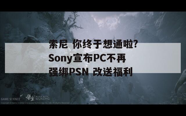 索尼 你終于想通啦?Sony宣布PC不再強綁PSN 改送福利