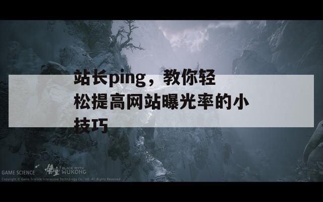 站長ping，教你輕松提高網站曝光率的小技巧