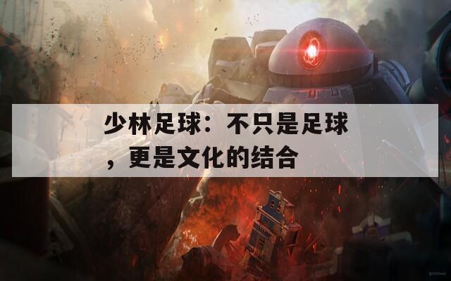 少林足球：不只是足球，更是文化的結合