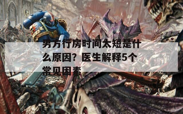 男方行房時(shí)間太短是什么原因？醫(yī)生解釋5個(gè)常見(jiàn)因素
