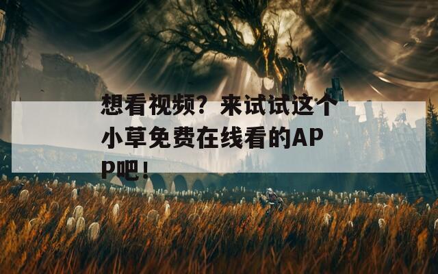 想看視頻？來試試這個小草免費在線看的APP吧！