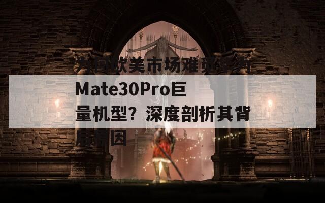 為何歐美市場難覓華為Mate30Pro巨量機型？深度剖析其背后原因