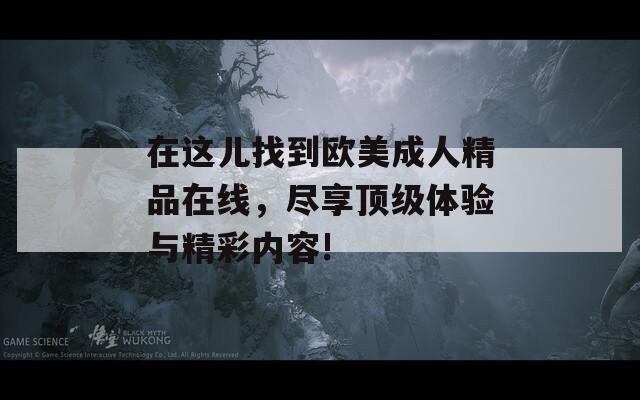 在這兒找到歐美成人精品在線，盡享頂級體驗(yàn)與精彩內(nèi)容!