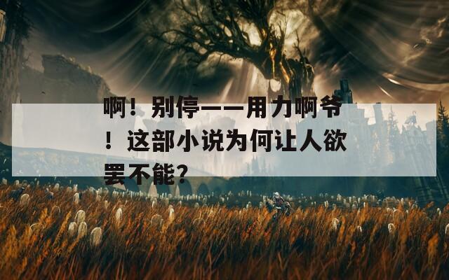 啊！別?！昧Π?！這部小說為何讓人欲罷不能？
