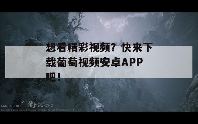 想看精彩視頻？快來下載葡萄視頻安卓APP吧！
