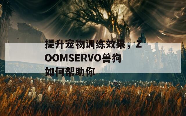 提升寵物訓(xùn)練效果，ZOOMSERVO獸狗如何幫助你