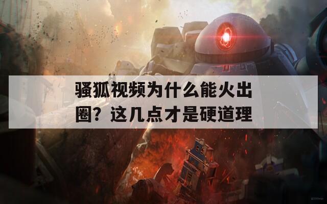騷狐視頻為什么能火出圈？這幾點(diǎn)才是硬道理