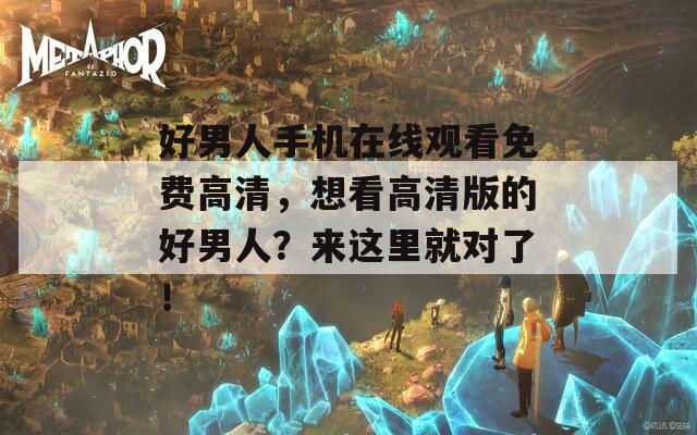 好男人手機(jī)在線觀看免費(fèi)高清，想看高清版的好男人？來這里就對了！