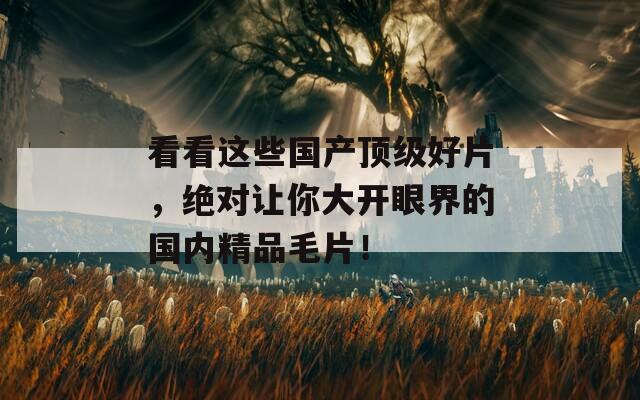 看看這些國產(chǎn)頂級好片，絕對讓你大開眼界的國內(nèi)精品毛片！