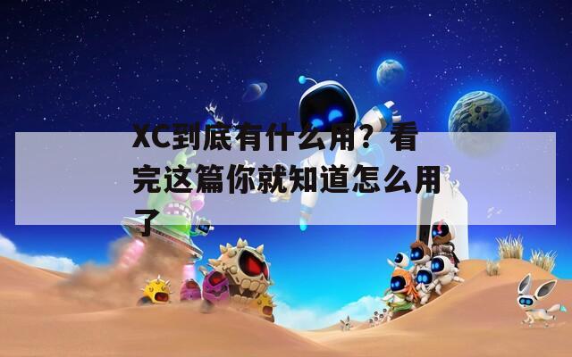 XC到底有什么用？看完這篇你就知道怎么用了