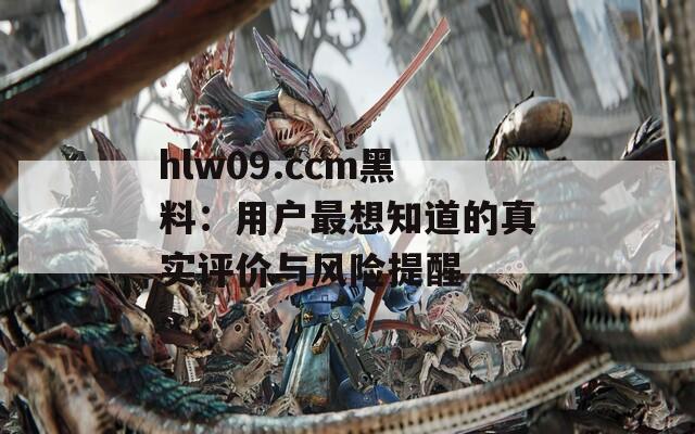 hlw09.ccm黑料：用戶最想知道的真實(shí)評(píng)價(jià)與風(fēng)險(xiǎn)提醒