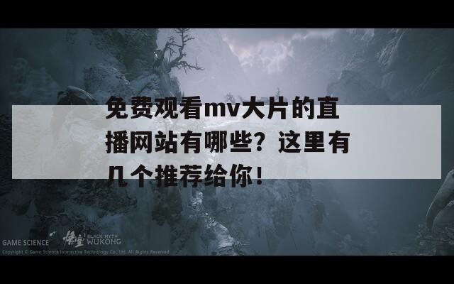 免費觀看mv大片的直播網(wǎng)站有哪些？這里有幾個推薦給你！