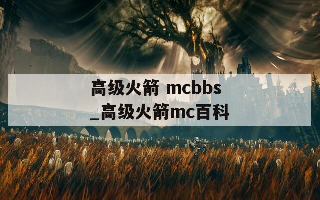 高級火箭 mcbbs_高級火箭mc百科