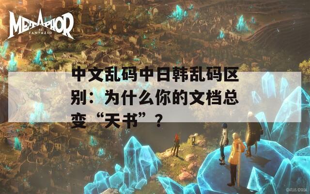 中文亂碼中日韓亂碼區(qū)別：為什么你的文檔總變“天書”？