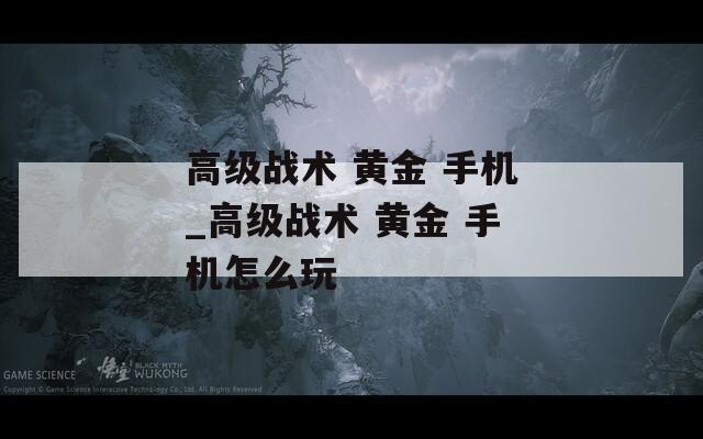 高級(jí)戰(zhàn)術(shù) 黃金 手機(jī)_高級(jí)戰(zhàn)術(shù) 黃金 手機(jī)怎么玩
