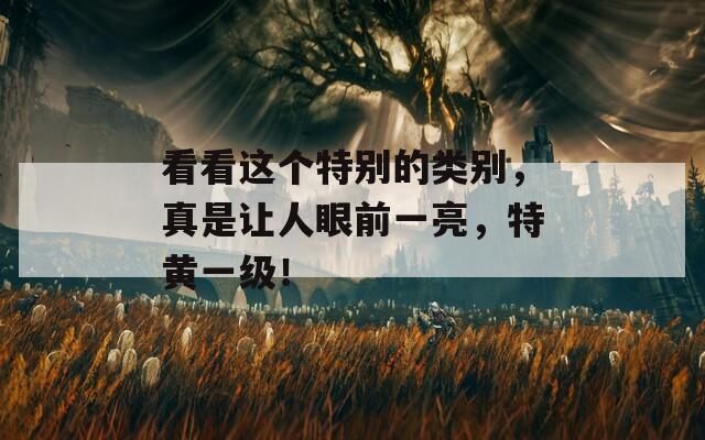 看看這個(gè)特別的類(lèi)別，真是讓人眼前一亮，特黃一級(jí)！