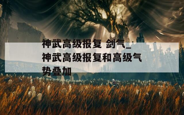神武高級報復 劍氣_神武高級報復和高級氣勢疊加