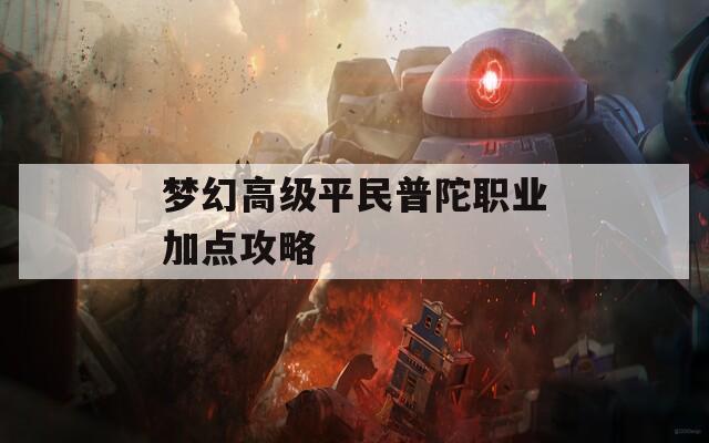 夢(mèng)幻高級(jí)平民普陀職業(yè)加點(diǎn)攻略
