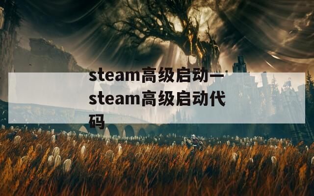 steam高級啟動—steam高級啟動代碼