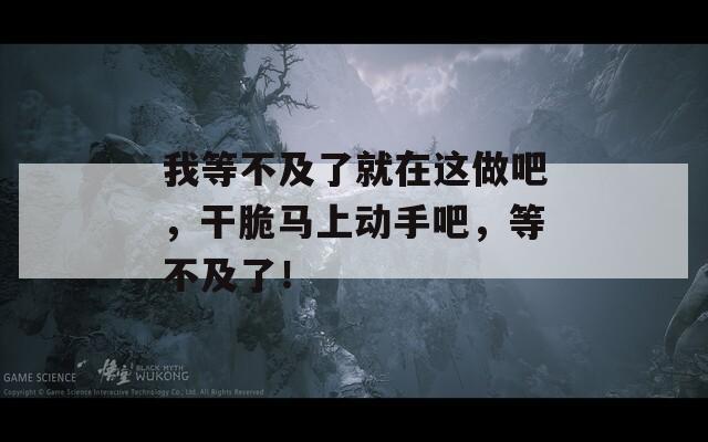 我等不及了就在這做吧，干脆馬上動手吧，等不及了！