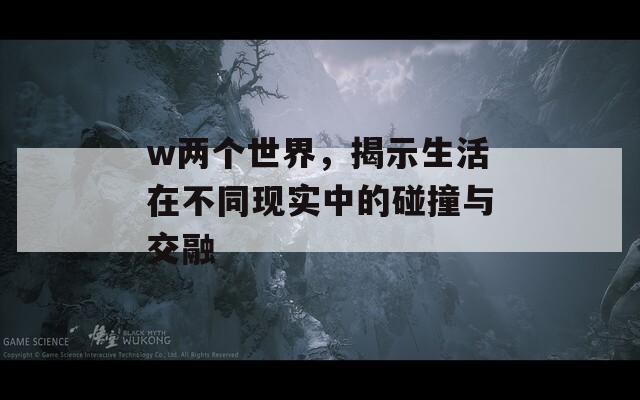 w兩個世界，揭示生活在不同現(xiàn)實中的碰撞與交融