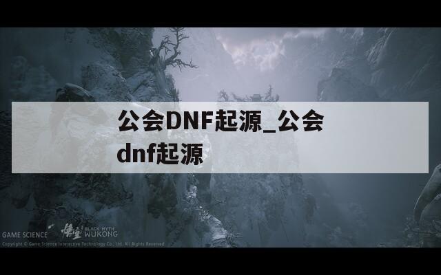 公會DNF起源_公會dnf起源