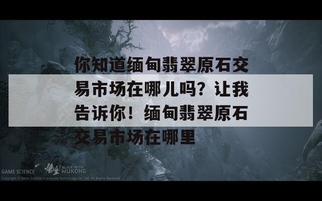 你知道緬甸翡翠原石交易市場在哪兒嗎？讓我告訴你！緬甸翡翠原石交易市場在哪里