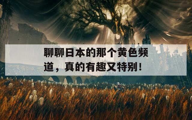 聊聊日本的那個黃色頻道，真的有趣又特別！
