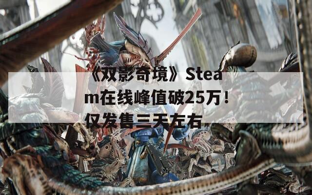 《雙影奇境》Steam在線峰值破25萬！僅發(fā)售三天左右
