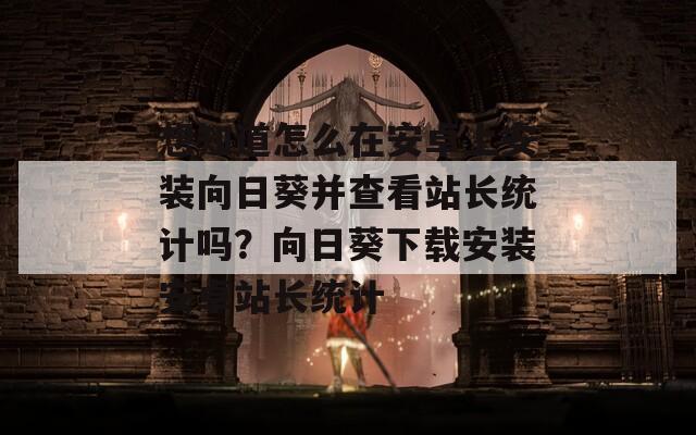 想知道怎么在安卓上安裝向日葵并查看站長統(tǒng)計嗎？向日葵下載安裝安卓站長統(tǒng)計