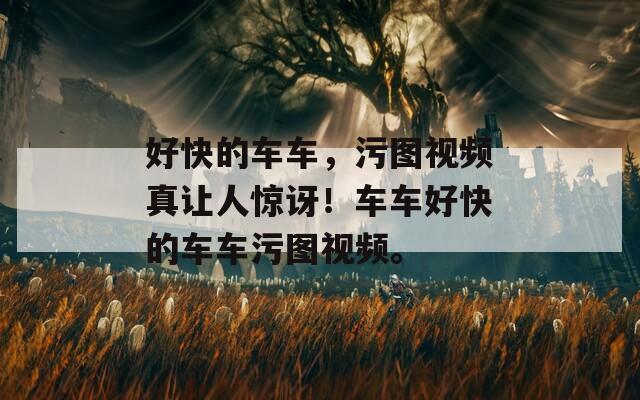 好快的車車，污圖視頻真讓人驚訝！車車好快的車車污圖視頻。