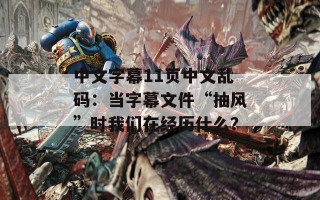 中文字幕11頁中文亂碼：當(dāng)字幕文件“抽風(fēng)”時(shí)我們?cè)诮?jīng)歷什么？