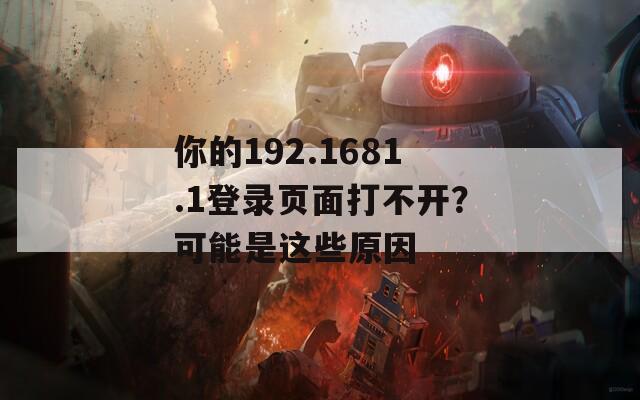 你的192.1681.1登錄頁面打不開？可能是這些原因