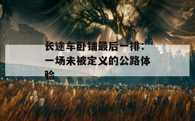 長途車臥鋪最后一排：一場未被定義的公路體驗