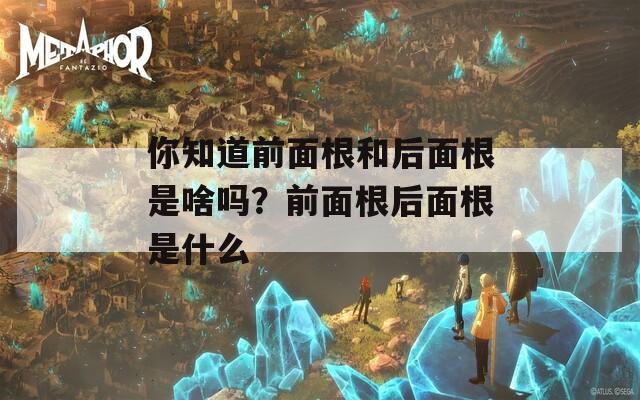 你知道前面根和后面根是啥嗎？前面根后面根是什么