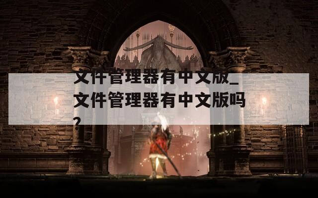 文件管理器有中文版_文件管理器有中文版嗎？