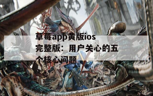 草莓a(chǎn)pp黃版ios完整版：用戶關(guān)心的五個(gè)核心問題
