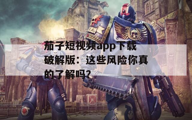 茄子短視頻app下載破解版：這些風險你真的了解嗎？