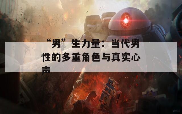 “男”生力量：當代男性的多重角色與真實心聲