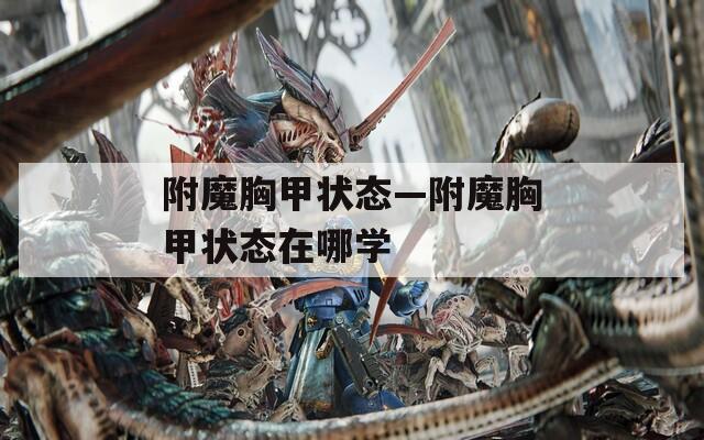 附魔胸甲狀態(tài)—附魔胸甲狀態(tài)在哪學