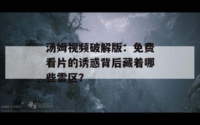 湯姆視頻破解版：免費看片的誘惑背后藏著哪些雷區(qū)？