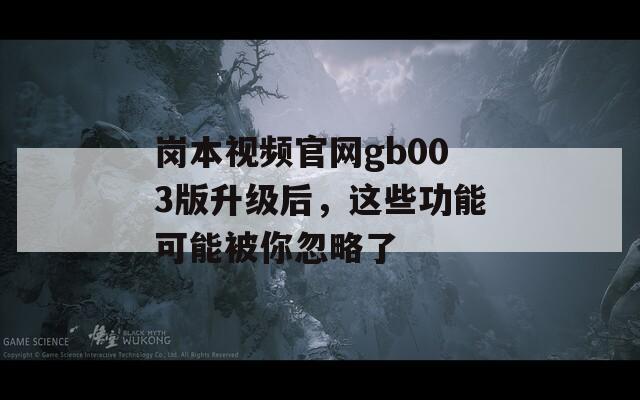 崗本視頻官網(wǎng)gb003版升級(jí)后，這些功能可能被你忽略了